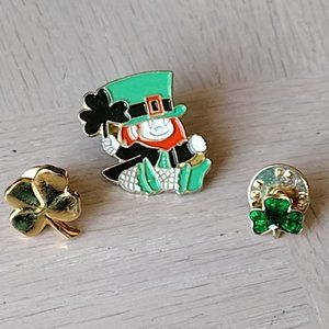 Lucky Charms Lapel Pin, Three Pieces